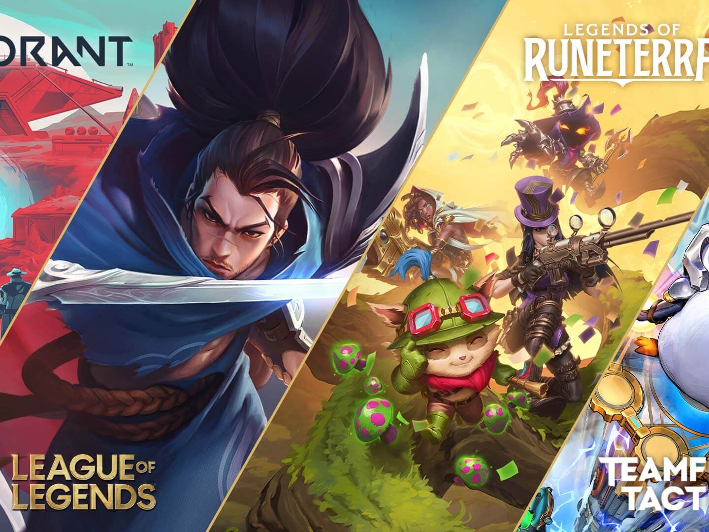 Los principales juegos de Riot como Valorant, TeamFight Tactics, Legends of Runaterra, Wild Rift, continuarán activos y seguirán en exploración en su catálogos y eventos, además de investigar nuevas IPs para mejorar la experiencia de la comunidad de gamers que los juegan. Pero Riot no planea estancarse, ya que estarán trabajando en juegos que abarcan otros tipos de géneros para atraer a más tipos de jugadores.