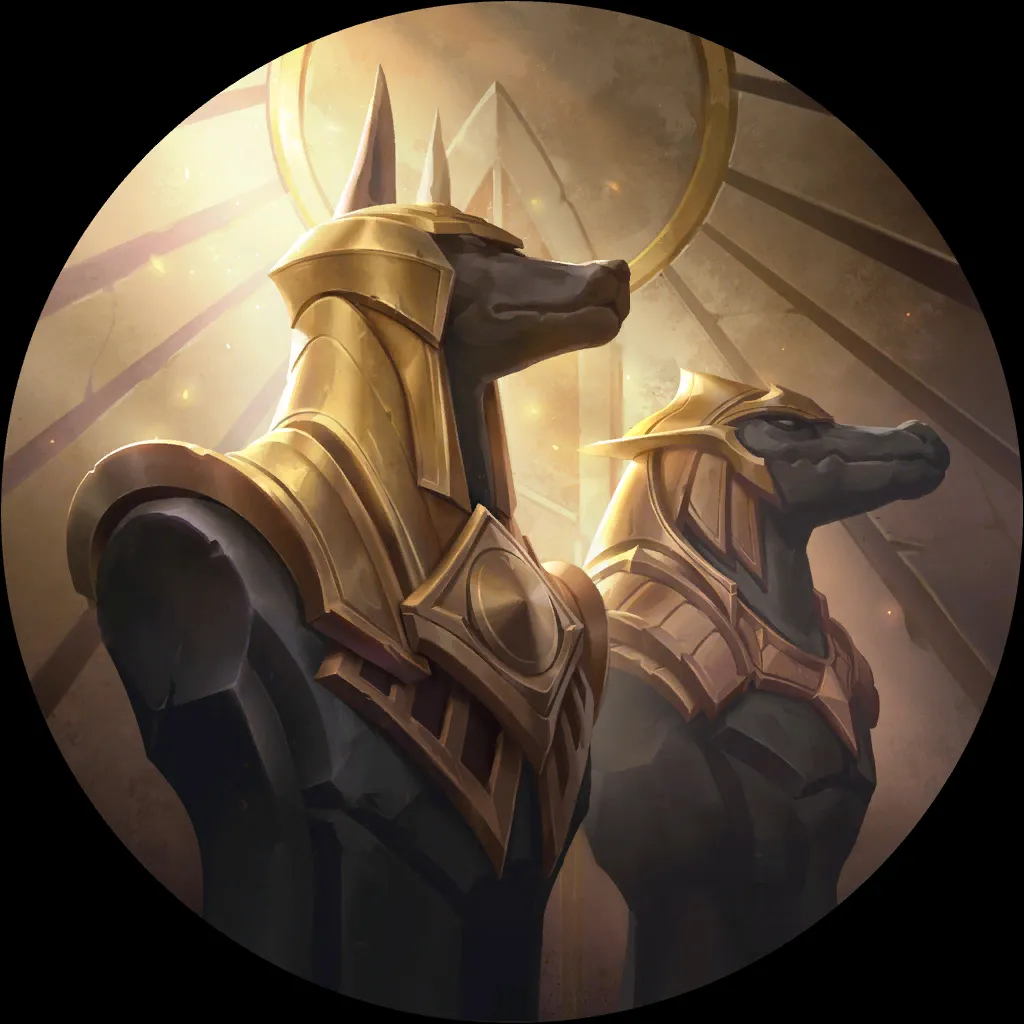 Antiguas esculturas de Nasus y Renekton