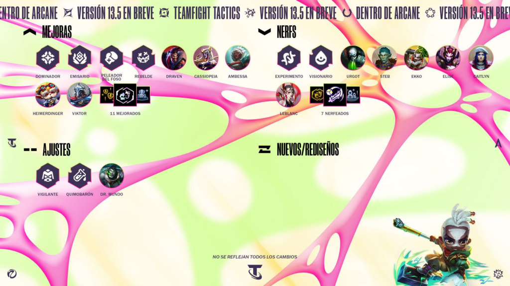 Resumen del Parche 13.5 de Teamfight Tactics