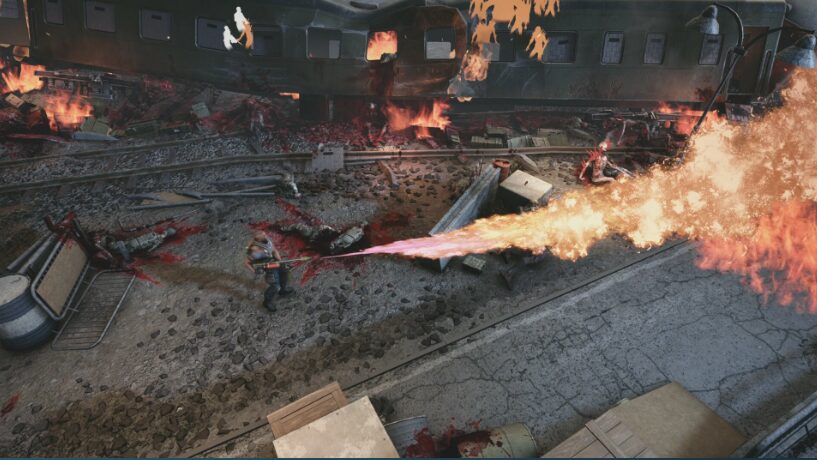 peleando contra un mini boss
Chains of Freedom