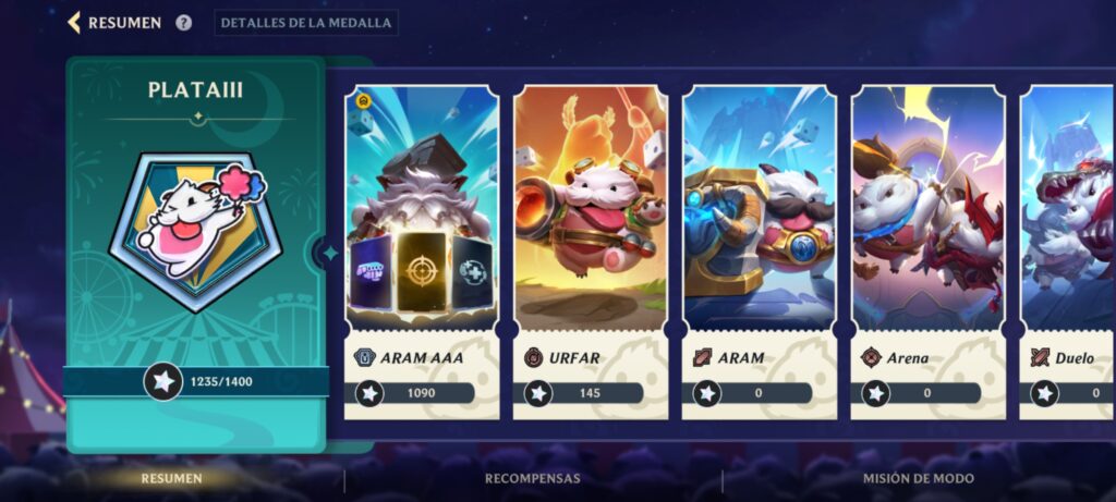 Puntos por Modo de Juego del Festival de Combate | Wild Rift 6.1