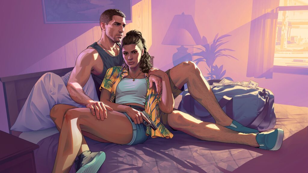 Arte promocional de Jason y Lucia | GTA 6