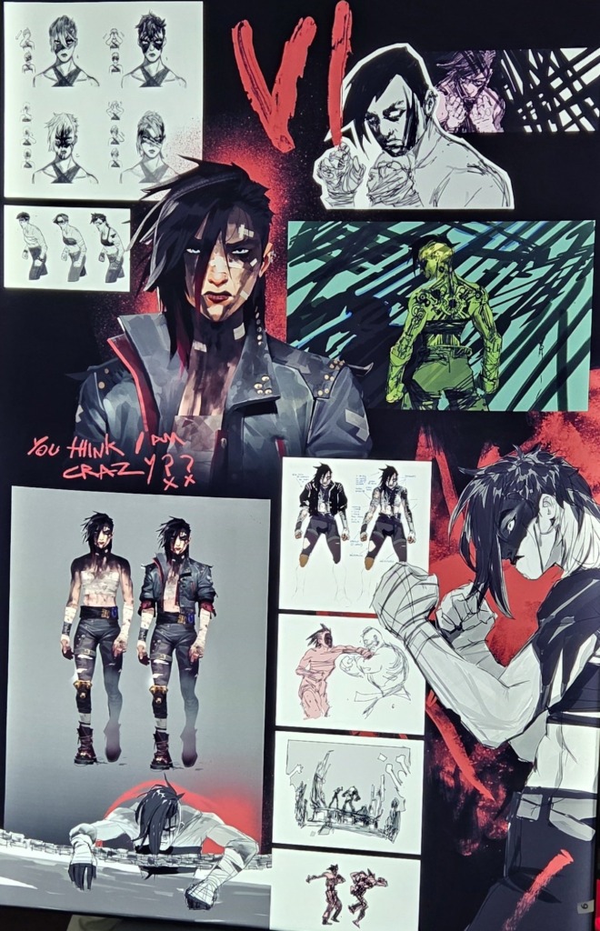 Panel de Artes conceptuales de Vi | Arcane T2, Annecy 2025