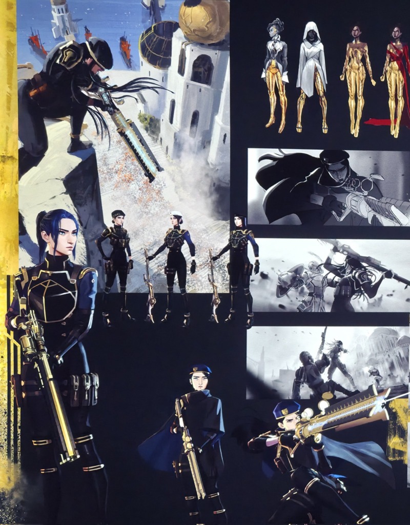 Panel de Artes conceptuales de Caitlyn | Arcane T2, Annecy 2025